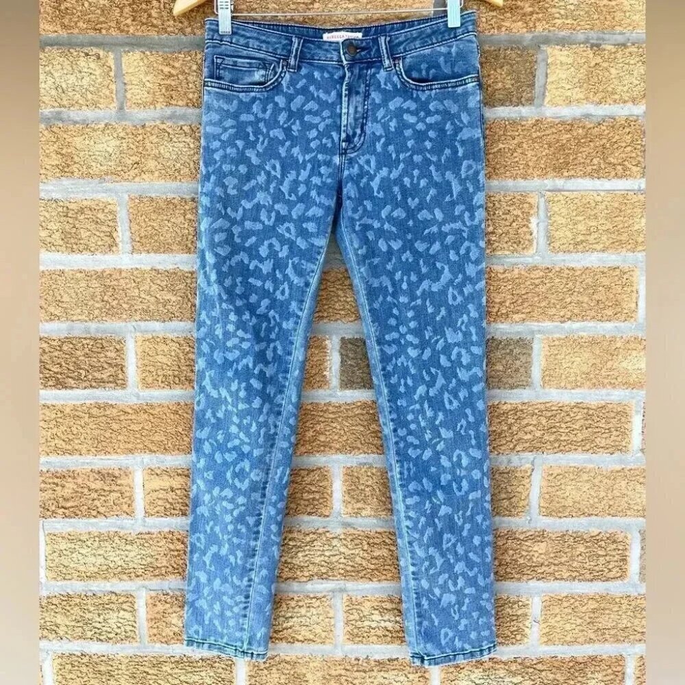 Rebecca Taylor Leopard Print Skinny Jeans size 4